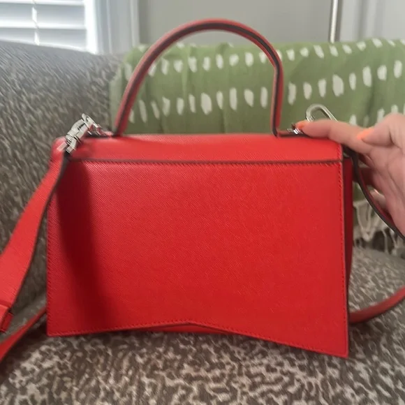 Karl Lagerfeld Red Satchel with Versatile Design NWOT - Picture 6 of 6